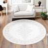 Sanctuary Retreat Collection Area Rug - Haven Round Snow White  lifestyle 165