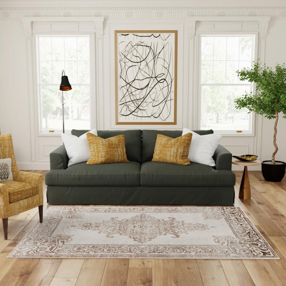 Sanctuary Retreat Collection Area Rug - Haven Rectangle Chocolate Brown  lifestyle 30