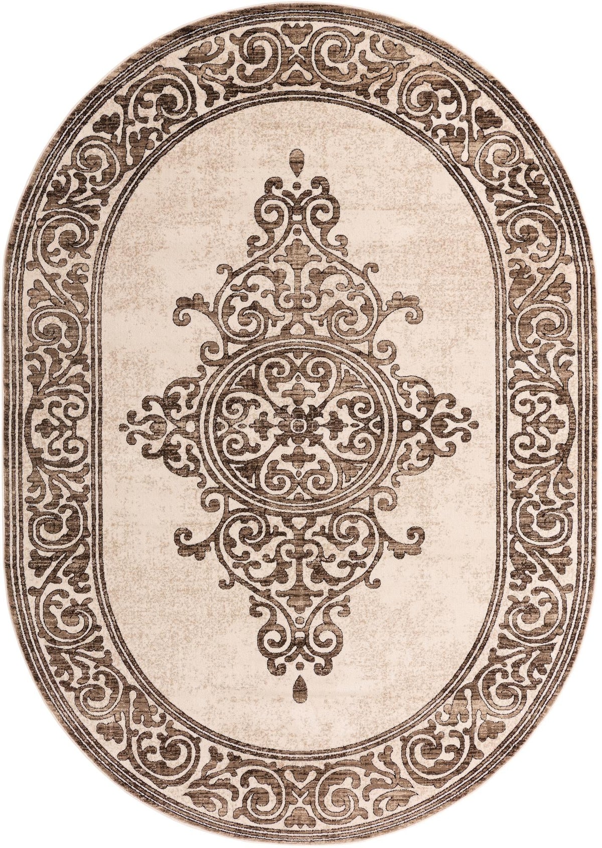 Sanctuary Retreat Collection Area Rug - Haven Oval Chocolate Brown  lifestyle 73
