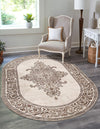 Sanctuary Retreat Collection Area Rug - Haven Oval Chocolate Brown  lifestyle 49