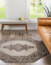 Sanctuary Retreat Collection Area Rug - Haven Octagon Chocolate Brown  lifestyle 46