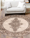 Sanctuary Retreat Collection Area Rug - Haven Round Chocolate Brown  lifestyle 47