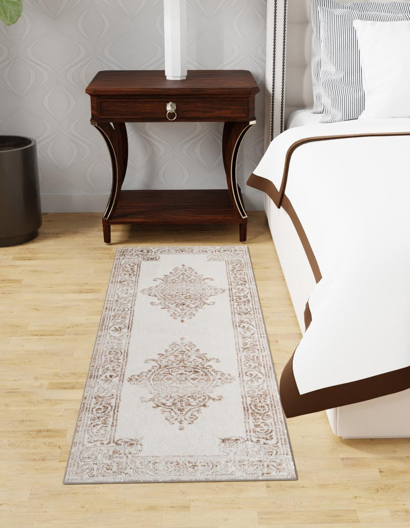 Sanctuary Retreat Collection Area Rug - Haven Runner Chocolate Brown  lifestyle 48