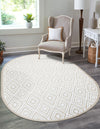 Sanctuary Retreat Collection Area Rug -  Oasis Oval Snow White  lifestyle 24