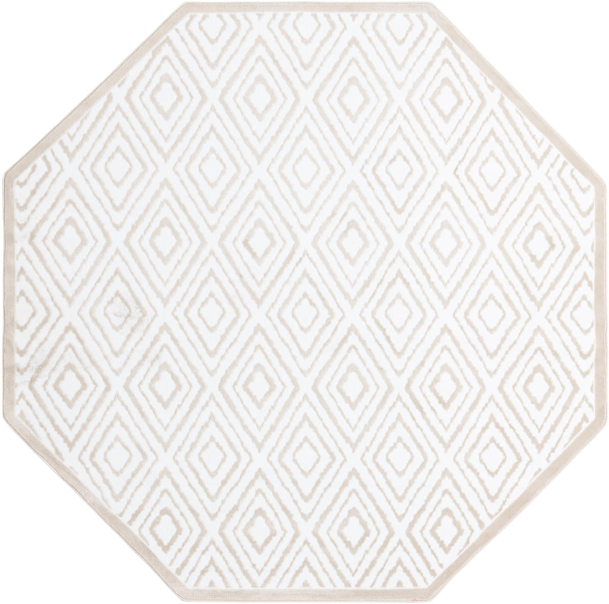 Sanctuary Retreat Collection Area Rug -  Oasis Octagon Snow White  lifestyle 18