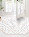 Sanctuary Retreat Collection Area Rug -  Oasis Octagon Snow White  lifestyle 25
