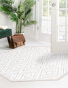 Sanctuary Retreat Collection Area Rug -  Oasis Octagon Snow White  lifestyle 32