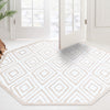 Sanctuary Retreat Collection Area Rug -  Oasis Octagon Snow White  lifestyle 116