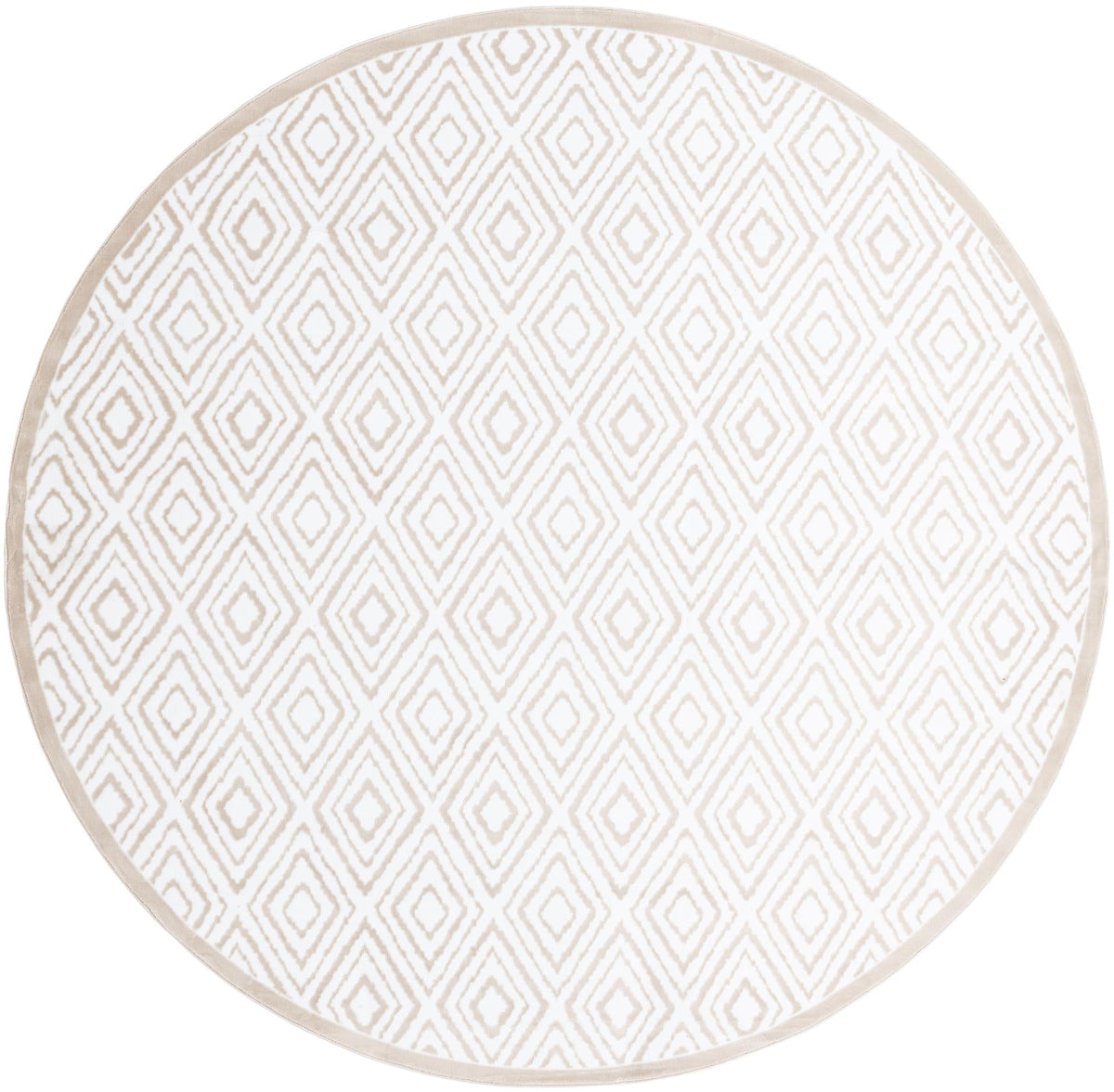 Sanctuary Retreat Collection Area Rug -  Oasis Round Snow White  lifestyle 19
