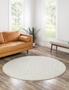 Sanctuary Retreat Collection Area Rug -  Oasis Round Snow White  lifestyle 26