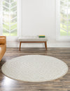 Sanctuary Retreat Collection Area Rug -  Oasis Round Snow White  lifestyle 33