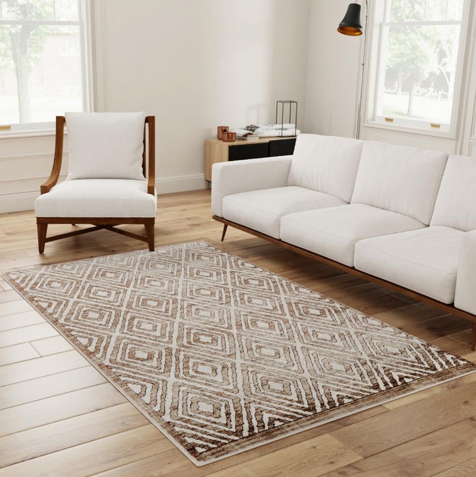Sanctuary Retreat Collection Area Rug -  Oasis Rectangle Chocolate Brown  lifestyle 17