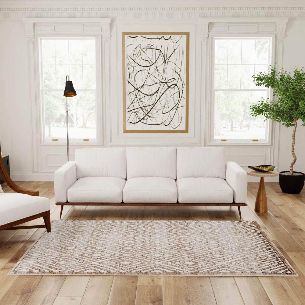 Sanctuary Retreat Collection Area Rug -  Oasis Rectangle Chocolate Brown  lifestyle 19
