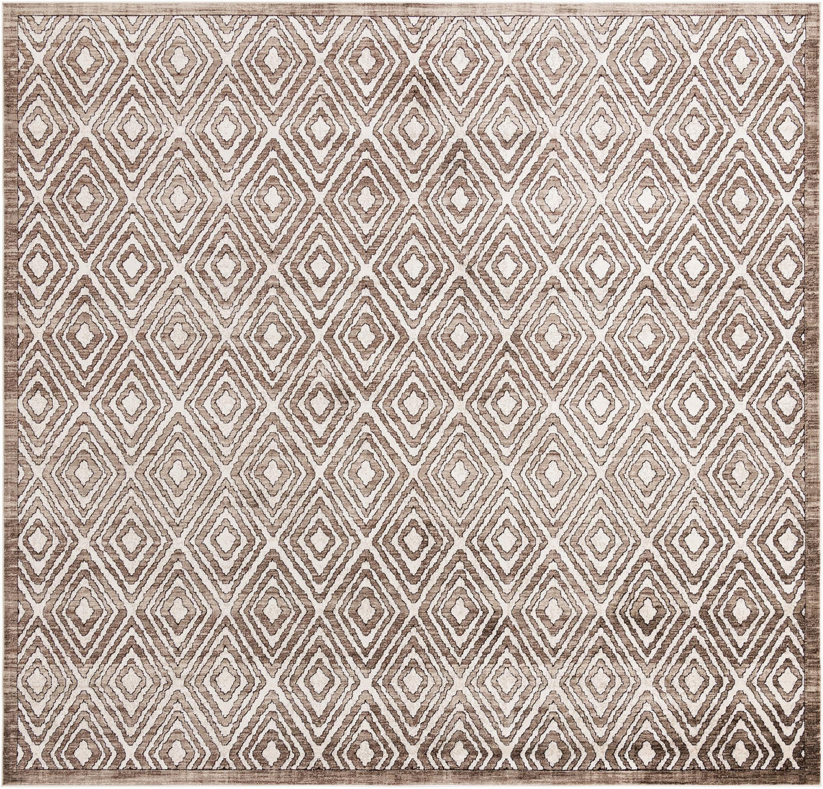 Sanctuary Retreat Collection Area Rug -  Oasis Square Chocolate Brown  lifestyle 57