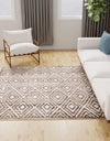 Sanctuary Retreat Collection Area Rug -  Oasis Square Chocolate Brown  lifestyle 34