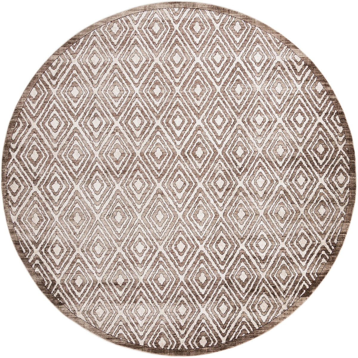 Sanctuary Retreat Collection Area Rug -  Oasis Round Chocolate Brown  lifestyle 56
