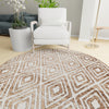 Sanctuary Retreat Collection Area Rug -  Oasis Round Chocolate Brown  lifestyle 97