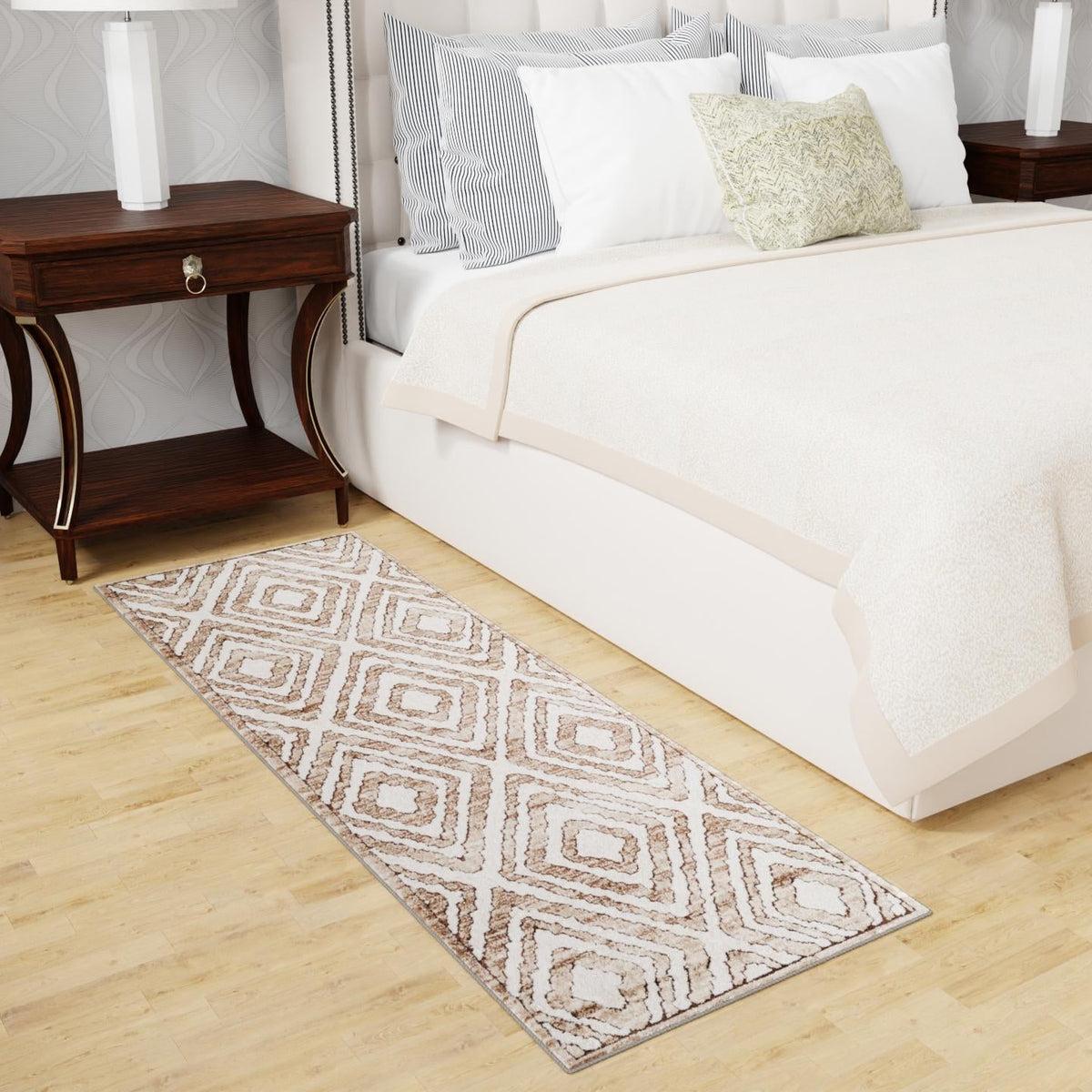 Sanctuary Retreat Collection Area Rug -  Oasis Runner Chocolate Brown  lifestyle 125