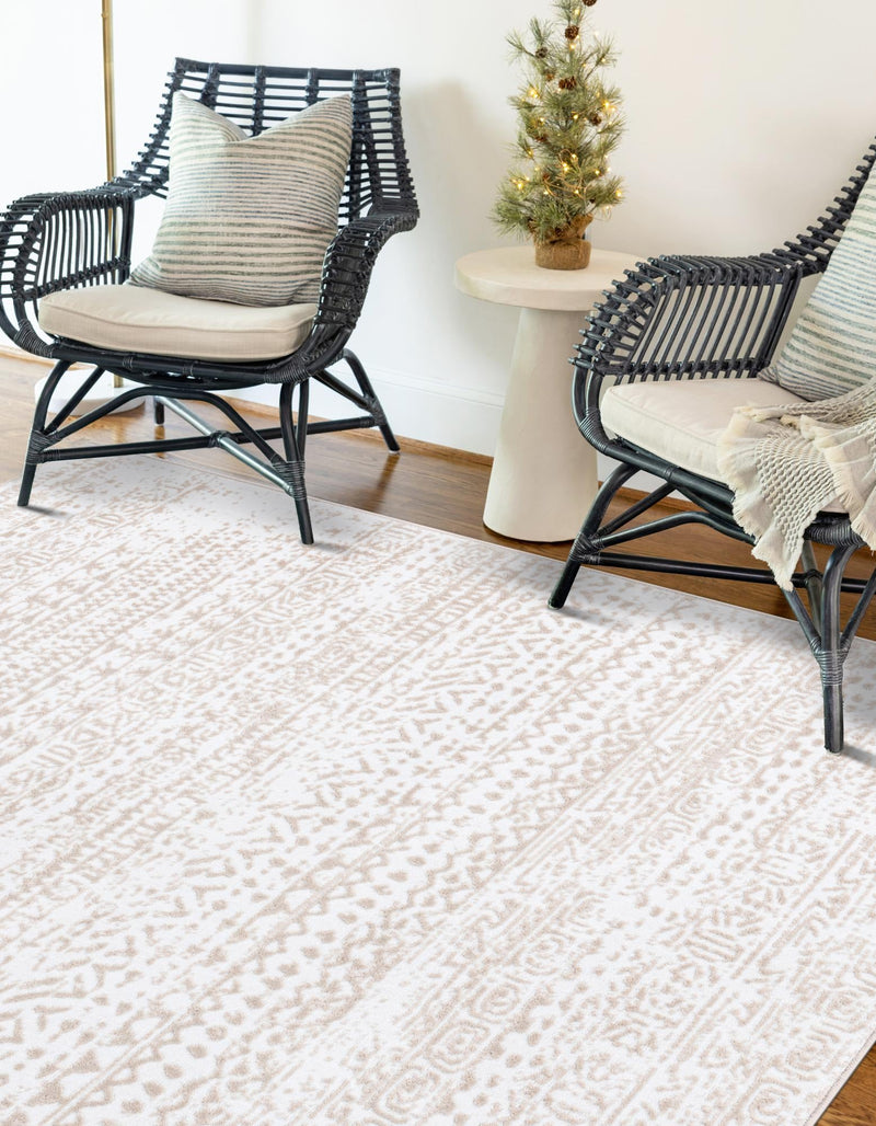 Sanctuary Retreat Collection Area Rug -  Refuge Rectangle Snow White  lifestyle 12