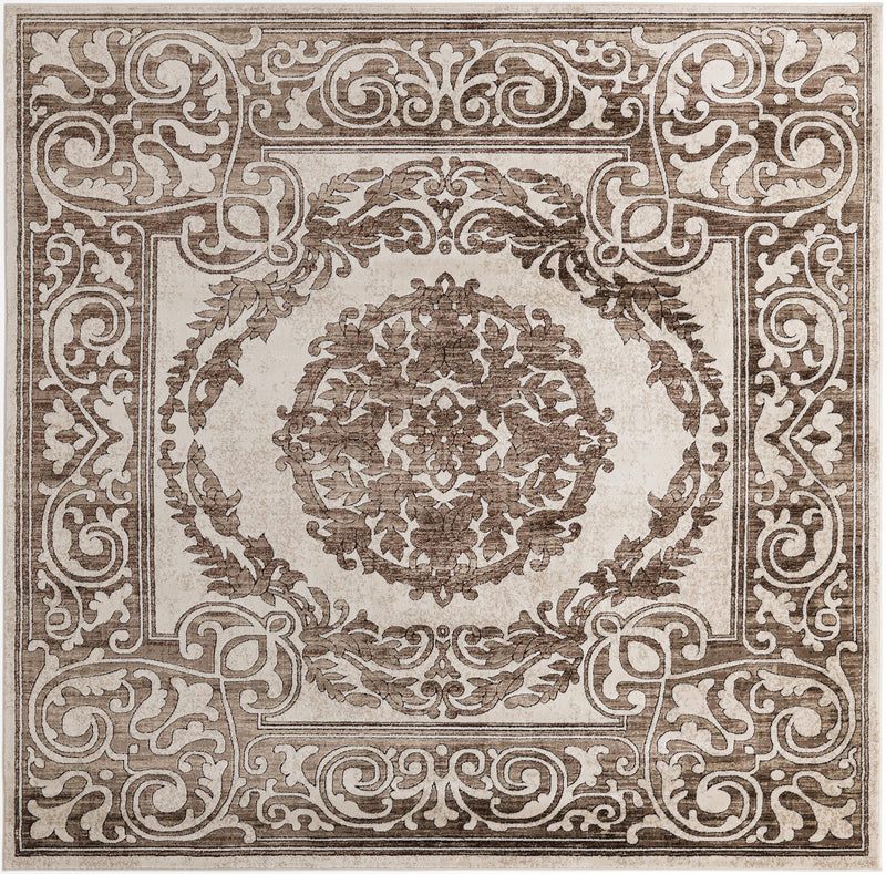 Sanctuary Retreat Collection Area Rug -  Enclave Square Chocolate Brown  lifestyle 40