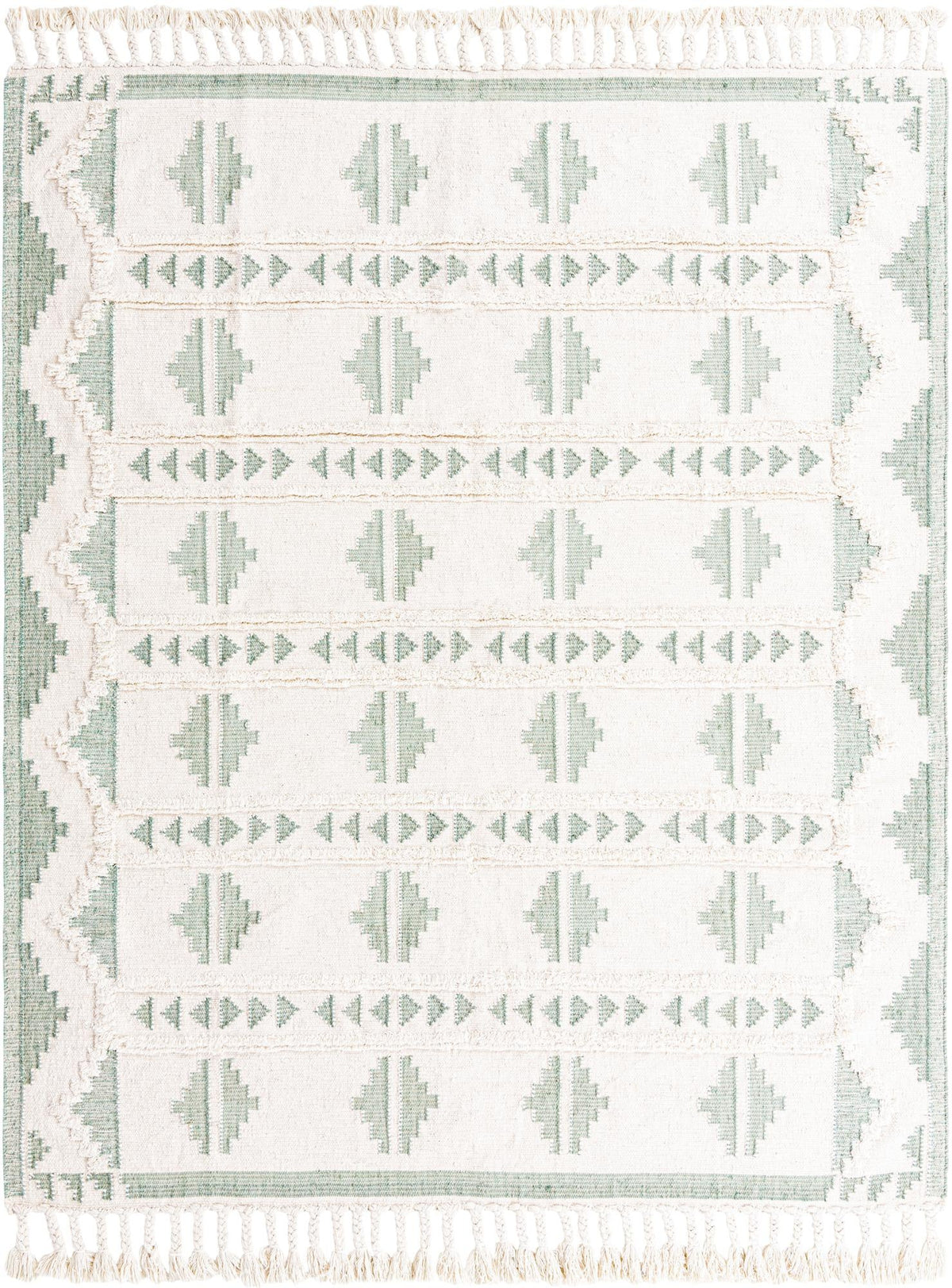 Sedona Sands Collection Area Rug - BellRock Rectangle Aquamarine and White  lifestyle 4