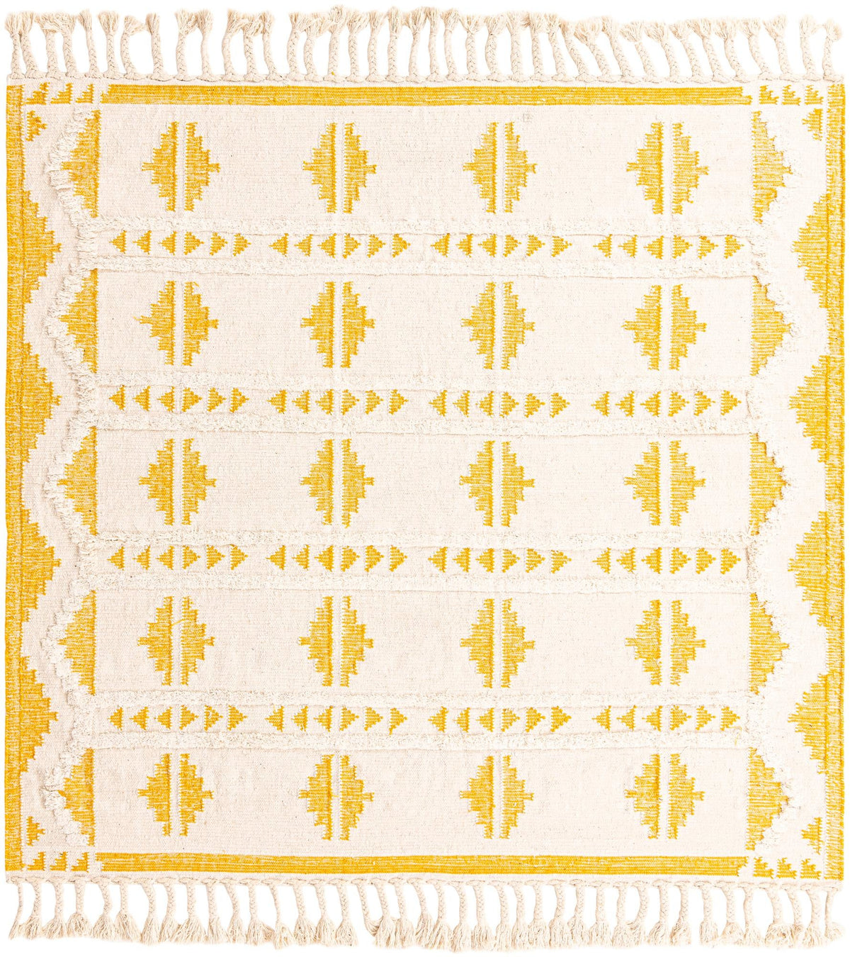 Sonoran Collection Area Rug - BellRock Square Yellow and White  lifestyle 131