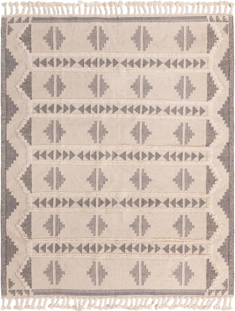 Sedona Sands Collection Area Rug - BellRock Rectangle Gray and White Main
