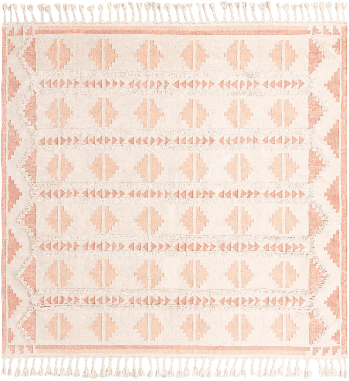 Sedona Sands Collection Area Rug - BellRock Rectangle Pink and White  lifestyle 2