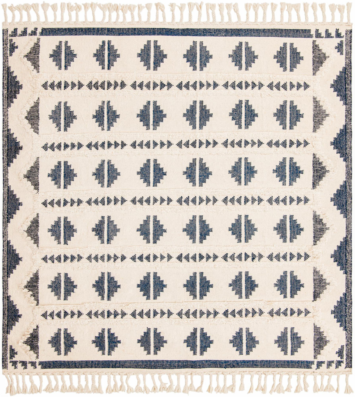 Sonoran Collection Area Rug - BellRock Square Navy Blue and White  lifestyle 129