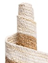 Woven Seaside Jute Collection Area Rug - Nautilus Round White Natural  lifestyle 50