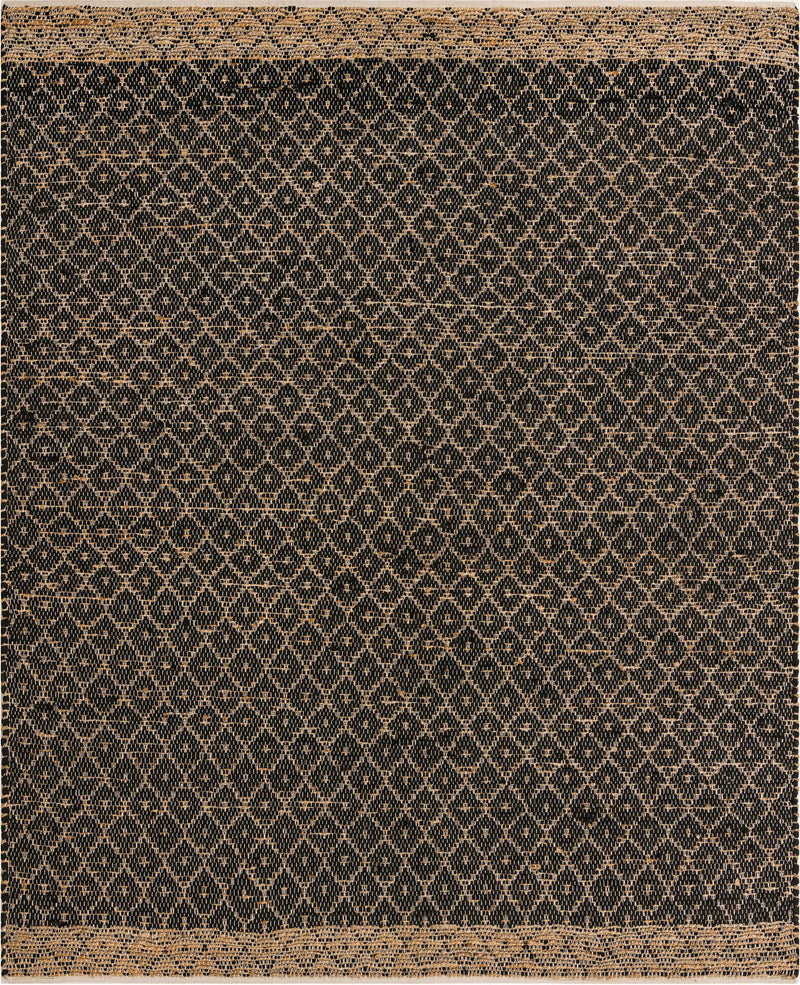 Tulum Trellis Collection Area Rug - Shoreline Rectangle Black  lifestyle 4