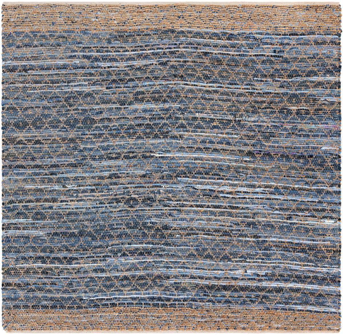 Tulum Trellis Collection Area Rug - Shoreline Square Denim blue  lifestyle 120