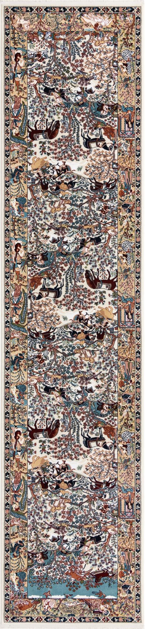 Persian Elegance Collection Area Rug -  Tabriz Runner Ivory  lifestyle 81