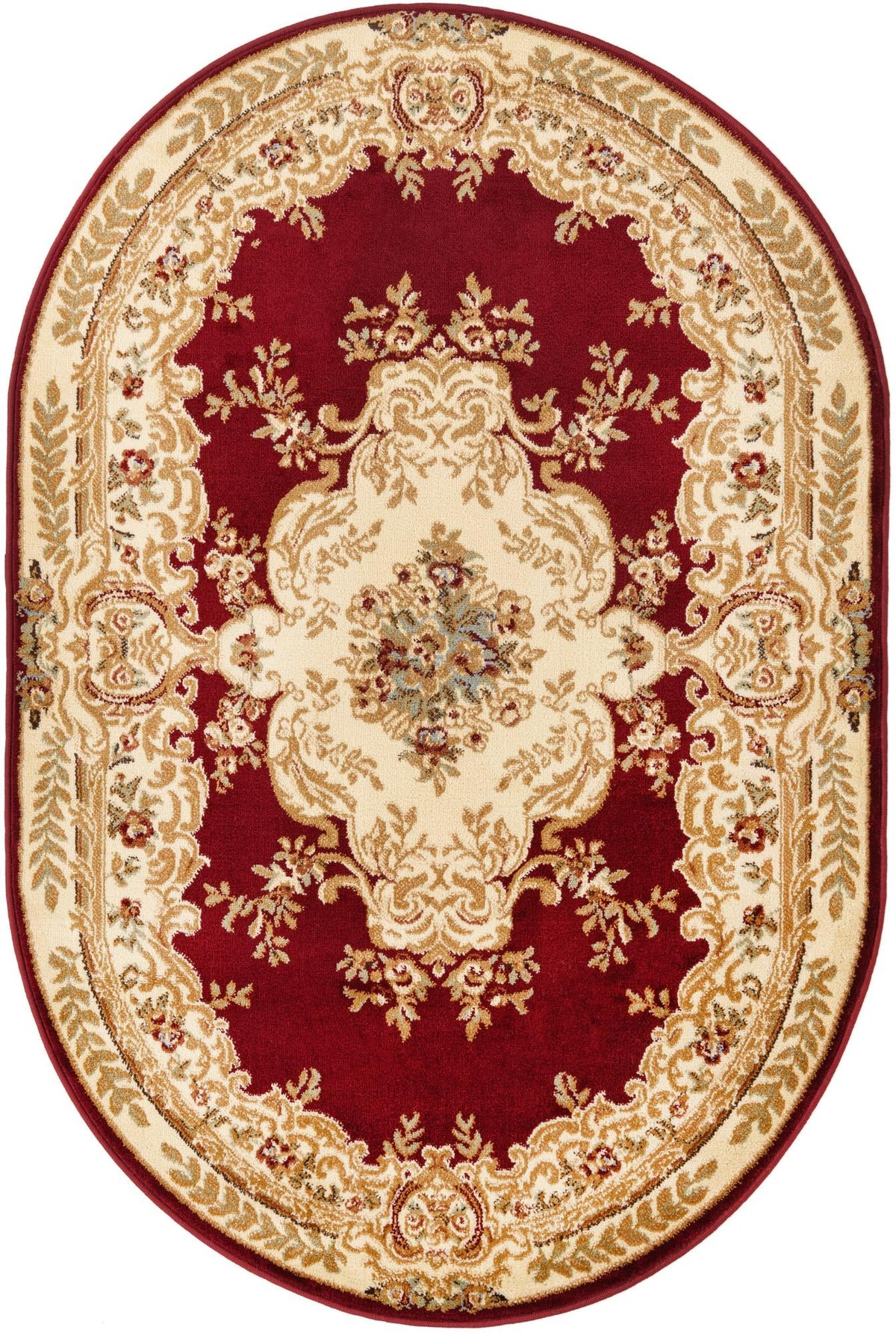 Versailles Elegance Collection Area Rug -  Vincennes Oval Red  lifestyle 36