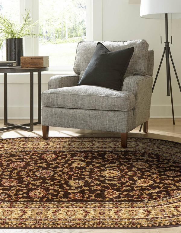 Jaipur Elegance Collection Area Rug -  Nahargarh (Brown) Oval Brown  lifestyle 26
