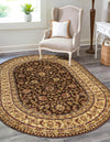 Jaipur Elegance Collection Area Rug -  Nahargarh (Brown) Oval Brown  lifestyle 30
