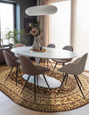 Jaipur Elegance Collection Area Rug -  Nahargarh (Brown) Oval Brown  lifestyle 34