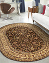 Jaipur Elegance Collection Area Rug -  Nahargarh (Brown) Oval Brown  lifestyle 38