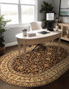 Jaipur Elegance Collection Area Rug -  Nahargarh (Brown) Oval Brown  lifestyle 46