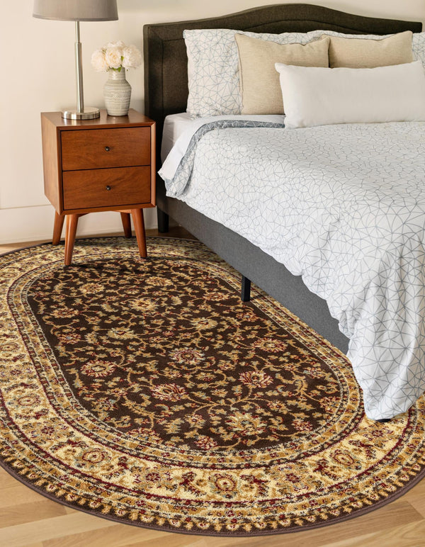 Jaipur Elegance Collection Area Rug -  Nahargarh (Brown) Oval Brown  lifestyle 54