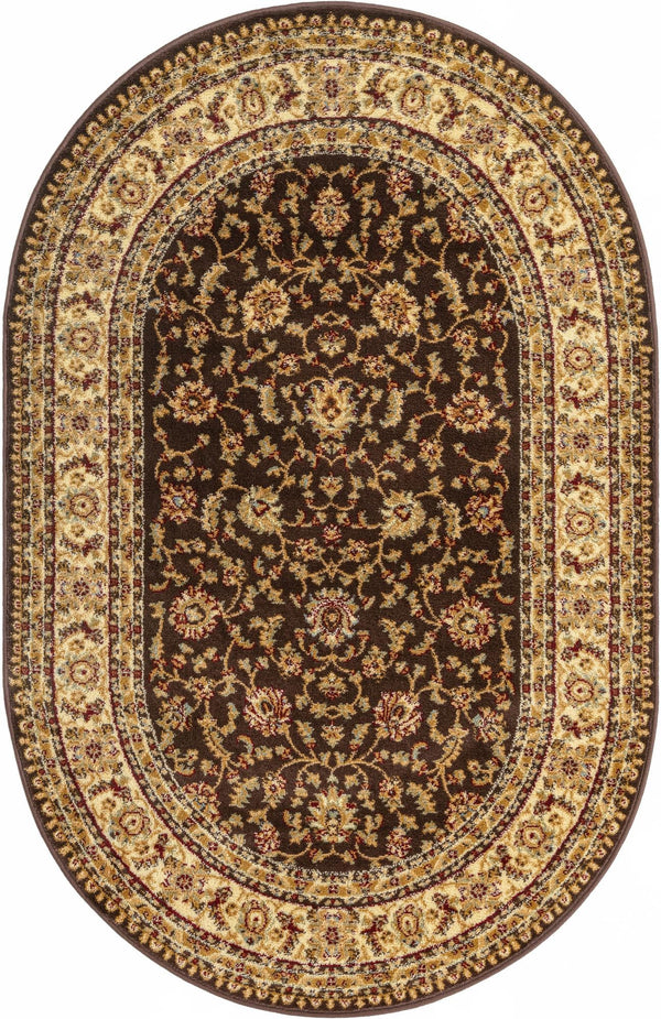 Jaipur Elegance Collection Area Rug -  Nahargarh (Brown) Oval Brown  lifestyle 18