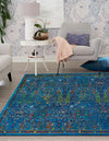 Caribbean Cove Collection Area Rug -  Tobago Square Navy Blue  lifestyle 50