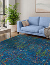 Caribbean Cove Collection Area Rug -  Tobago Square Navy Blue  lifestyle 58