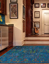 Caribbean Cove Collection Area Rug -  Tobago Square Navy Blue  lifestyle 60