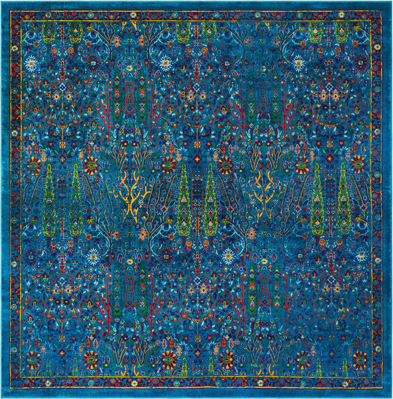 Caribbean Cove Collection Area Rug -  Tobago Square Navy Blue  lifestyle 36