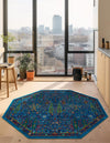 Caribbean Cove Collection Area Rug -  Tobago Octagon Navy Blue  lifestyle 82
