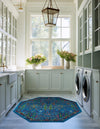 Caribbean Cove Collection Area Rug -  Tobago Octagon Navy Blue  lifestyle 97