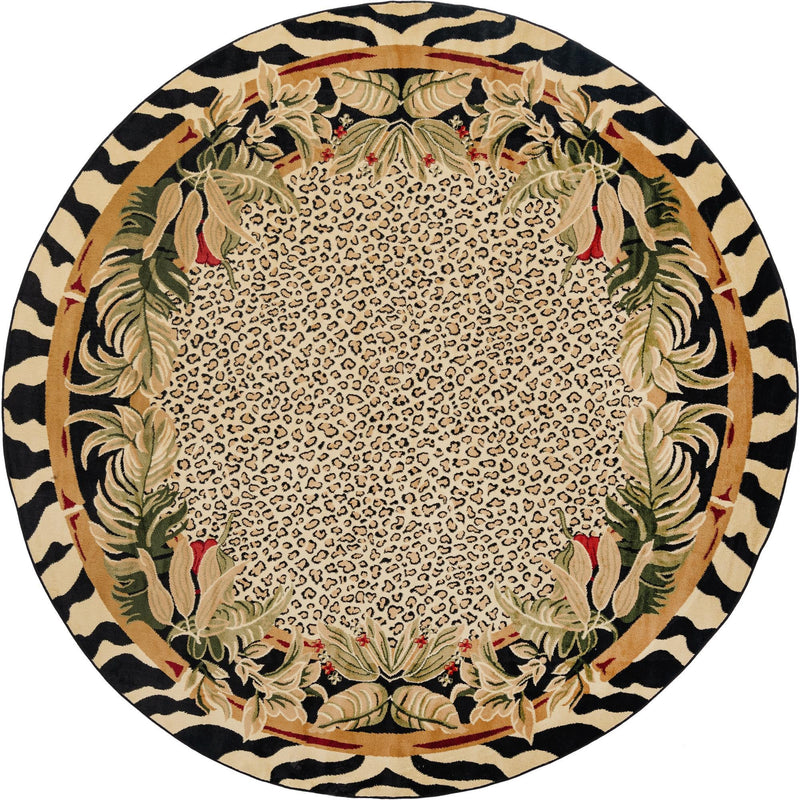 Savannah Sojourn Collection Area Rug -  Moremi Round Cream  lifestyle 49