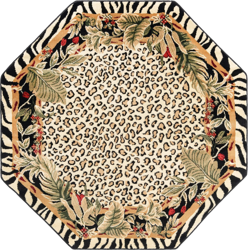 Savannah Sojourn Collection Area Rug -  Moremi Octagon Cream  lifestyle 25
