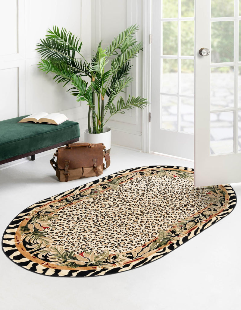 Savannah Sojourn Collection Area Rug -  Moremi Oval Cream  lifestyle 36